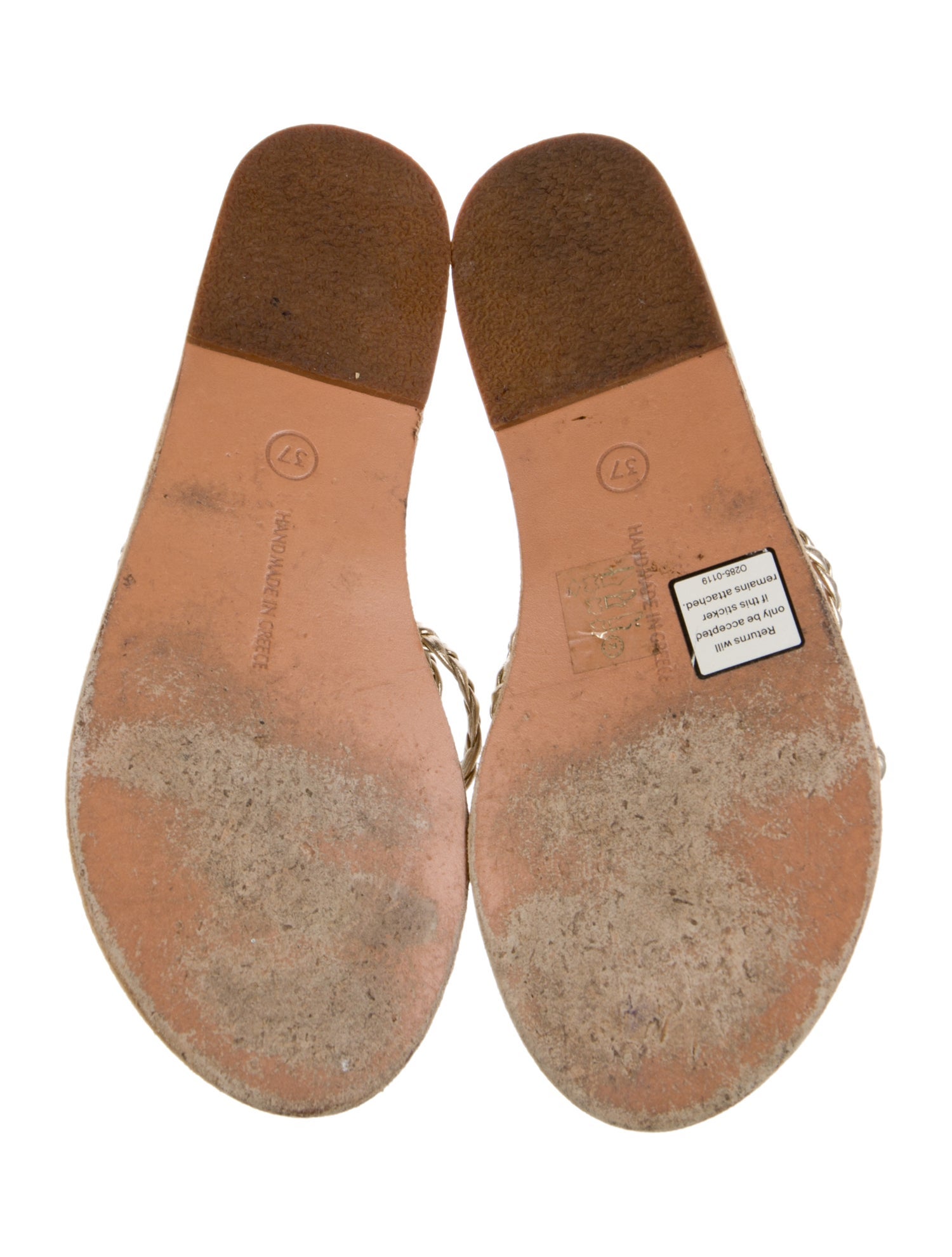 Ancient Greek Sandals Leather Slides